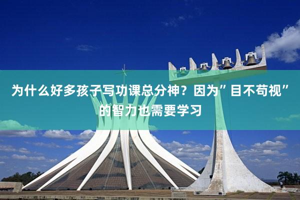 为什么好多孩子写功课总分神？因为”目不苟视”的智力也需要学习